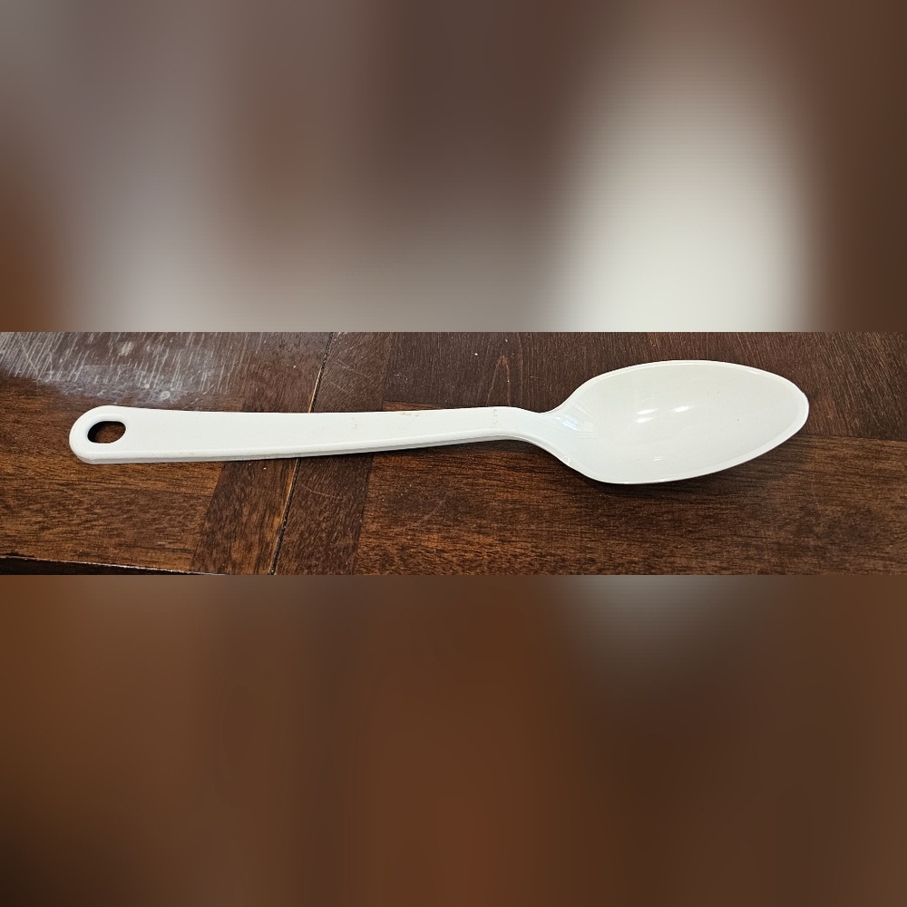 Tailor Made Products White Serving Spoon Vintage